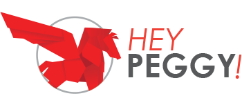 logo for hey peggy!